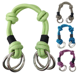 Tahoe Tack Bitless Bridle Nosepiece – Stiff Rope, Two-Tone Colors, 4 Steel Rings, with 1-Year Warranty