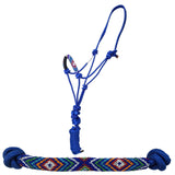 Tahoe Tack Copper Tip Series Braided Rope Horse Halter – Navajo Beaded Noseband, Cowboy Knots, with 10 Ft Lead & 1-Year Warranty