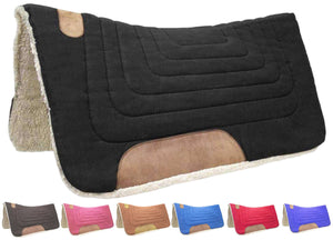 Tahoe Tack Western Canvas Contoured Wool Felt Extra Comfort Saddle Pad