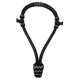 Tahoe 5/8" Natural Rawhide Braided Bosal with Rawhide Core & Leather Hanger Versatile Horse Training Gear with Classic Design & Comfortable Fit Black / Tan