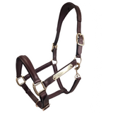 Paris Tack All Sides Padded Super Comfortable Curved Design Horse Leather Halter With Brass Name Plate