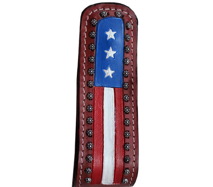 Shop American Flag Leather Adult Western Stirrups 