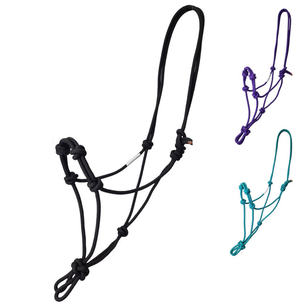 Tahoe Tack Copper Tip Series Horse Rope Training Halter – 4 Knot, 1/4