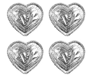 Brass Silver Heart Concho with Rope Edge - Lot of 4 - Tack Wholesale