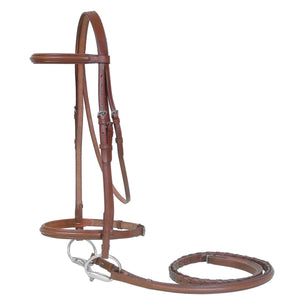 Paris Tack Opulent Series Raised Padded English Bridle with Laced Reins - USA Leather