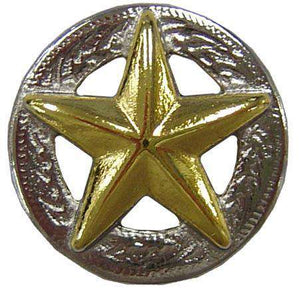 3D American Gold Star Western Concho