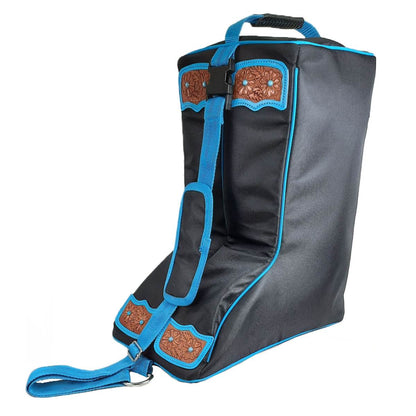 Turquoise flower nylon Western saddlebags