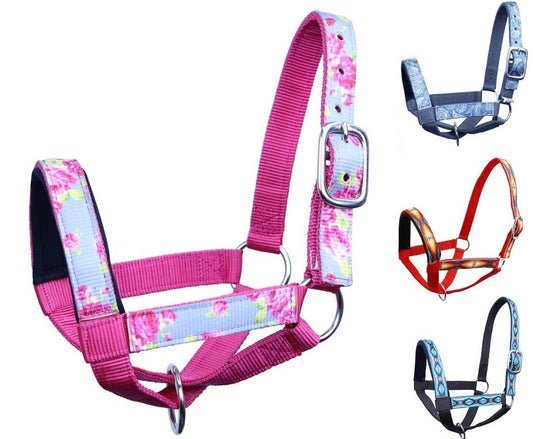 Nylon Overlay Sheep and Goat Halter with Padded Noseband 