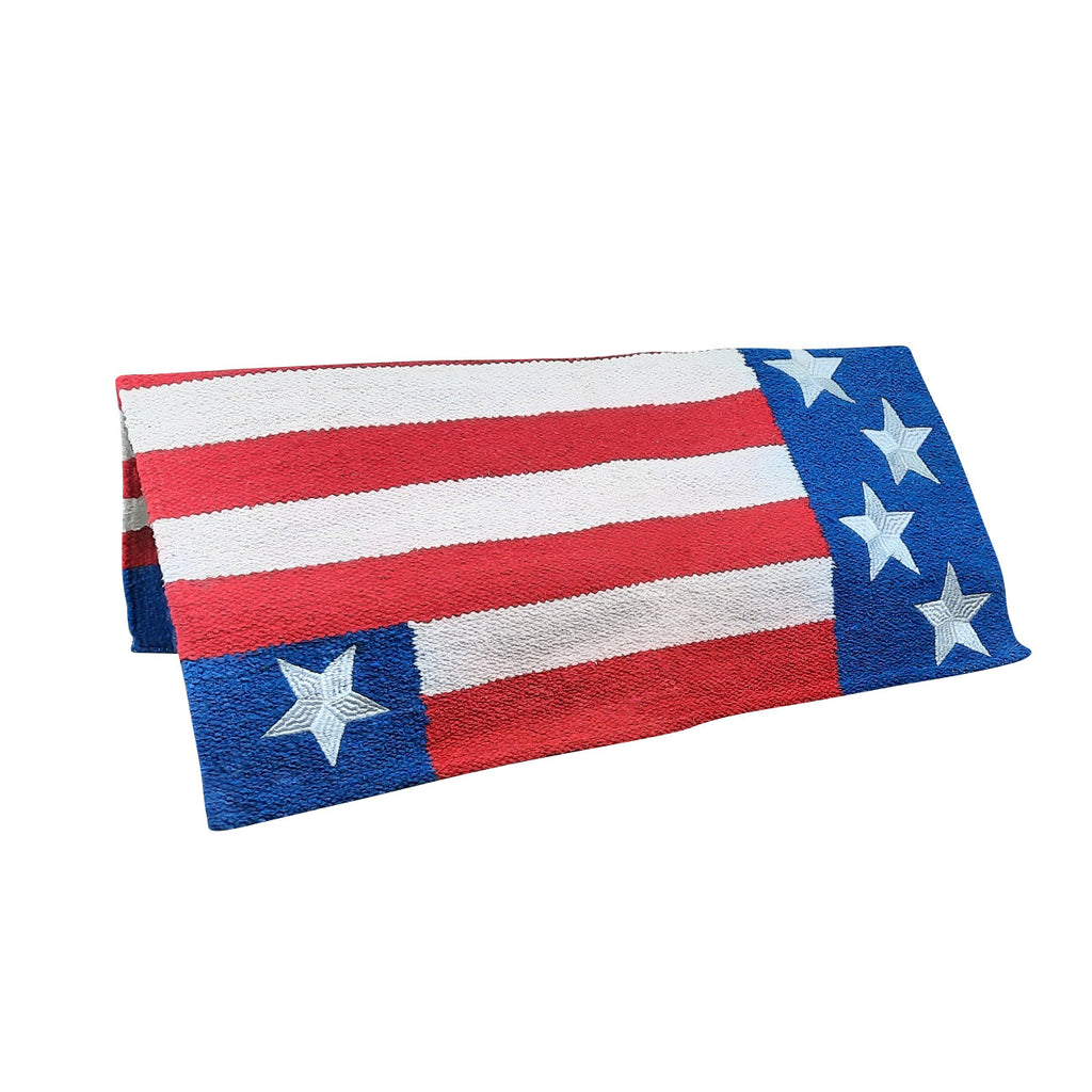 Buy Tahoe Tack 34x36 Patriotic American Flag Saddle Blanket – Tack ...