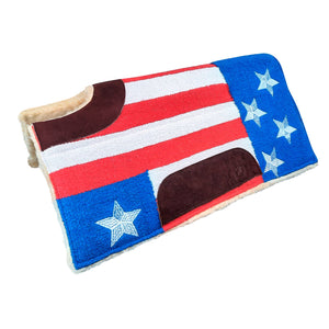 Tahoe Tack Patriotic Cutback Saddle Pad Padded with Fleece Padding