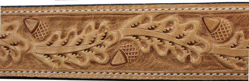 USA Leather Acorn Tooled Western Belt with Buckle – Tack Wholesale